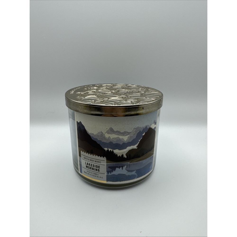 Bath & Body Works Lakeside‎ Morning 3 Wick Large Scented Candle